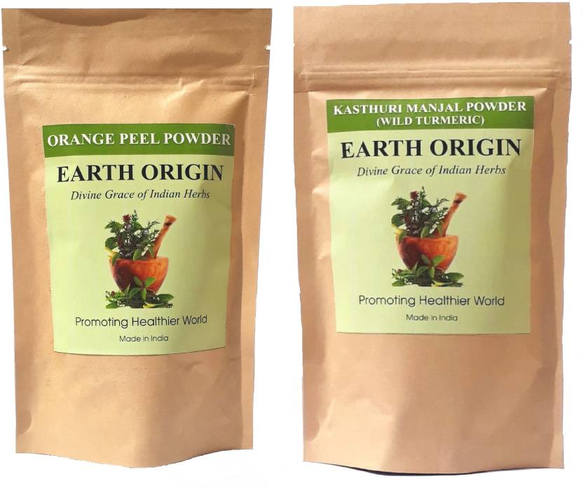 Orange Peel Earth Food Logo - Earth Origin Wild Turmeric (Kasthuri Manjal) and Orange Peel Powder ...