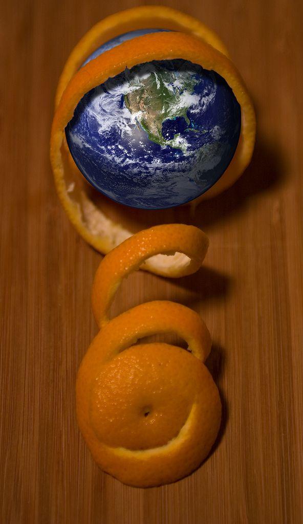 Orange Peel Earth Food Logo - Orange Peel Earth | A composite of my Orange Peel Question M… | Flickr