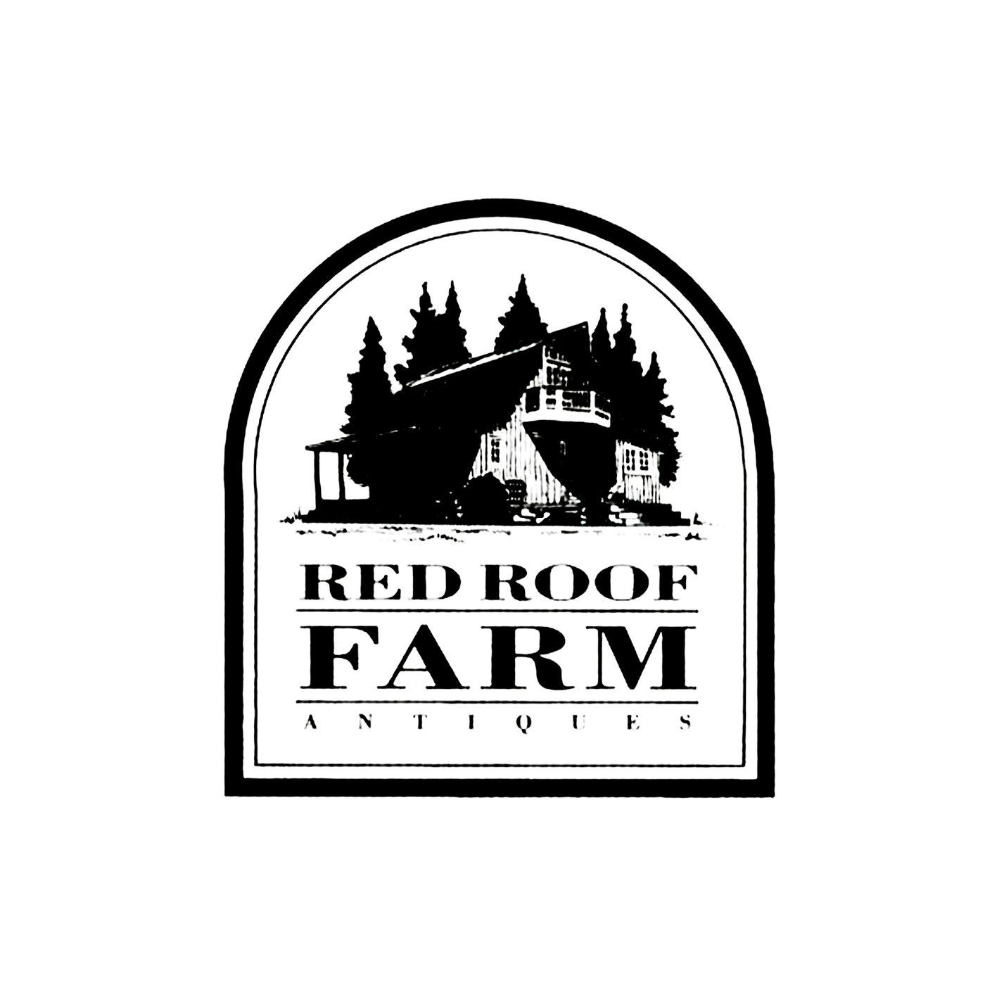 Black and Red Roof Logo - Red Roof Farm Antiques Logo