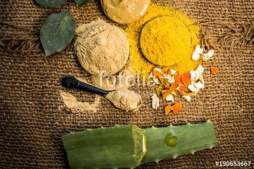 Orange Peel Earth Food Logo - Close up of herbs's powder and paste i.e mulpani mitti,fuller's ...