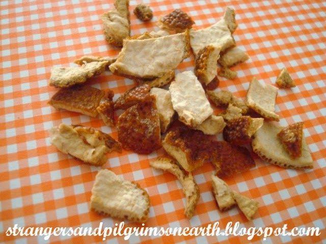 Orange Peel Earth Food Logo - Strangers & Pilgrims on Earth: Uses For and How to Dry Orange Peel ...