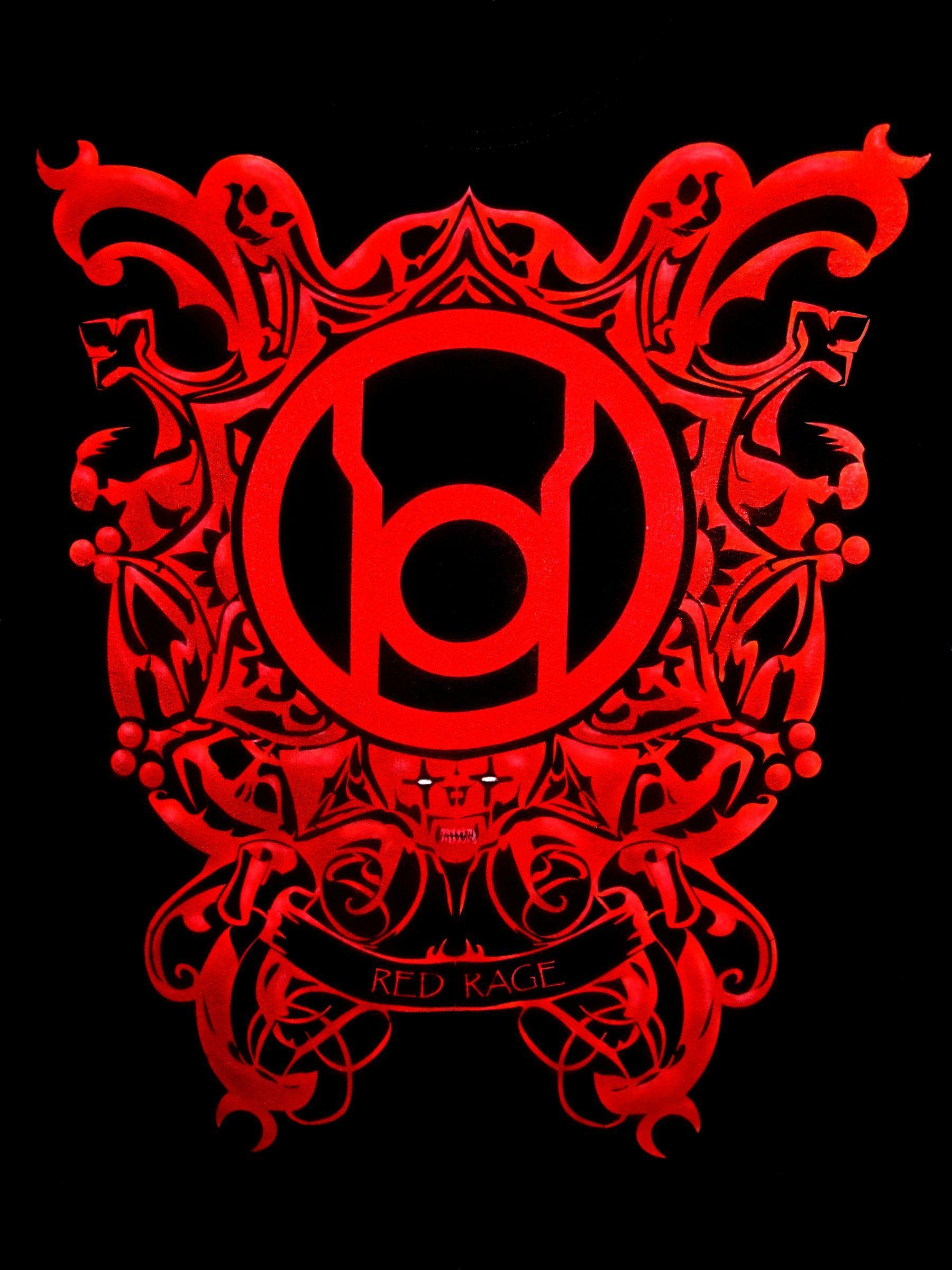 Cool Red Logo - My dad airbrushed a pretty cool Red Lantern shirt for me
