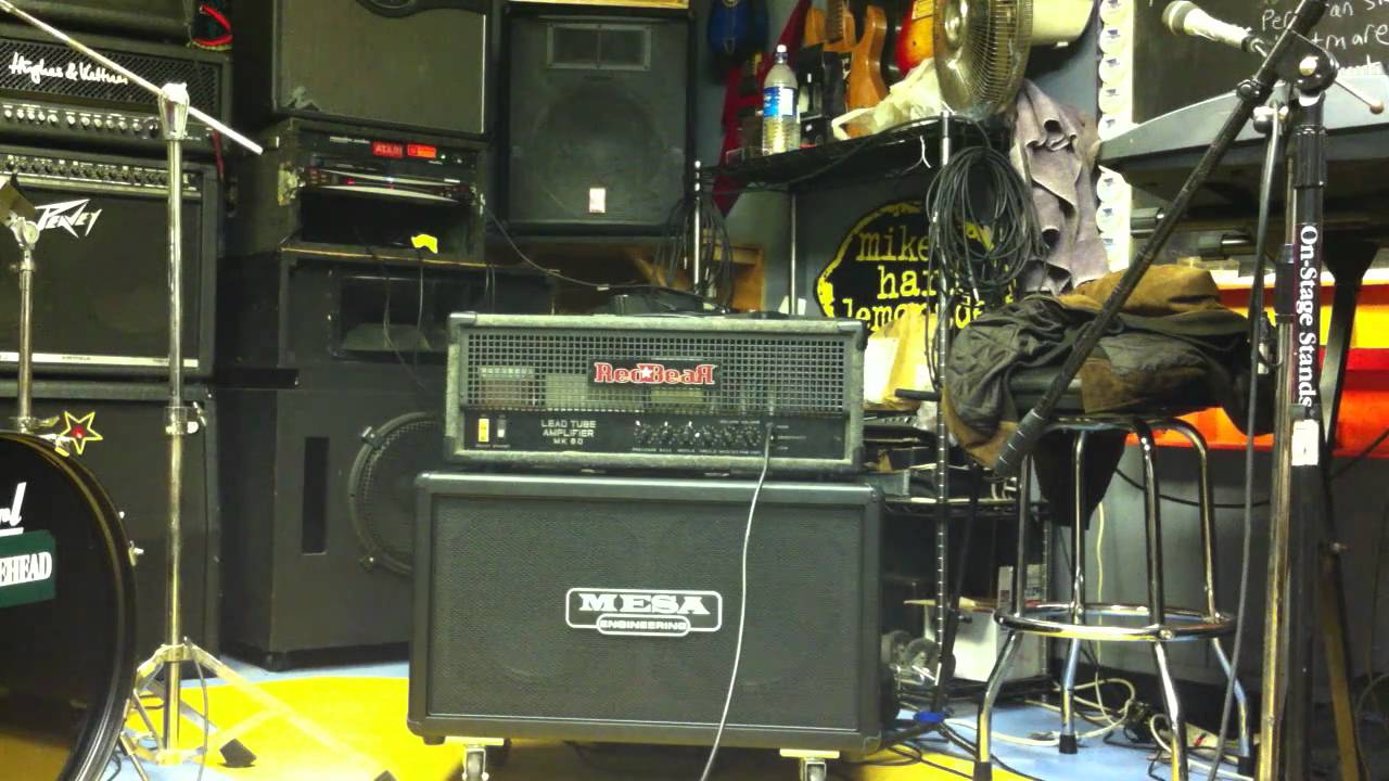 Bear Amp Red Logo - ESP Eclipse into Red Bear amp, Mesa 2x12 - YouTube