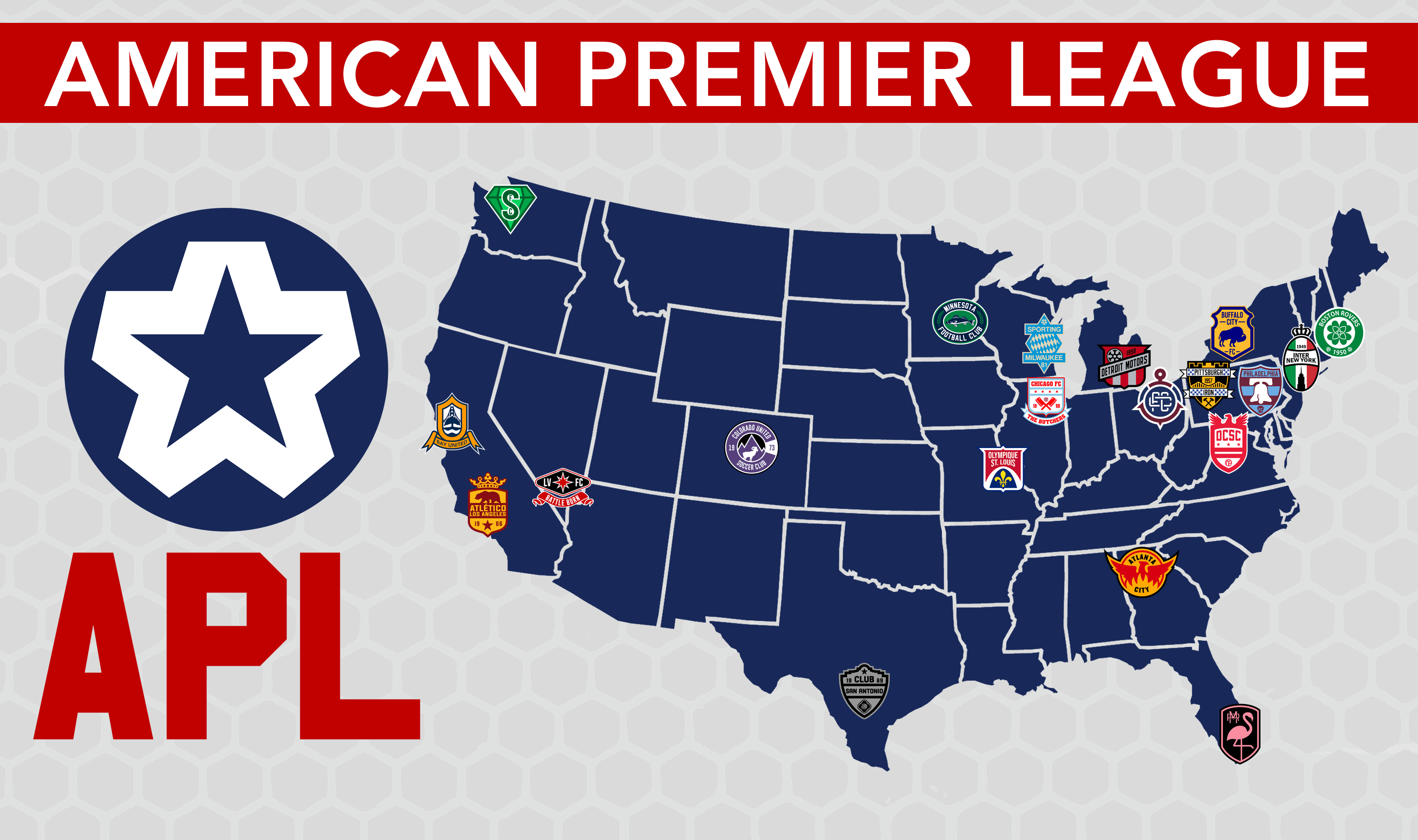 American Flag Sports Logo - American Premier League Creamer's Sports Logos