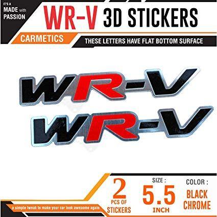 Black and Red Roof Logo - Carmetics WRV (WR-V) 3D roof Stickers Logo Emblem Accessories Chrome ...