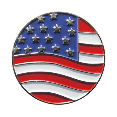 American Flag Sports Logo - Amazon.com : American Flag Ball Marker with Magnetic Hat Clip : Golf