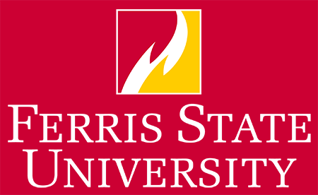 White with Red Center Logo - Logos - Ferris State University