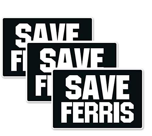 Ferris Logo - Set of 3. Safe Ferris Funny Crude Rude Logo Hard Hat Stickers Union