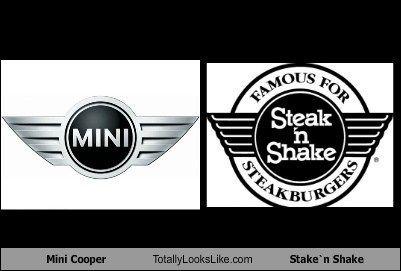New Steak and Shake Logo - Mini Cooper Logo Totally Looks Like Steak`n Shake Logo - Totally ...