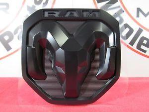 New Ram Logo - DODGE RAM 1500 DT Matte Black Tailgate RAMs Head emblem NEW OEM