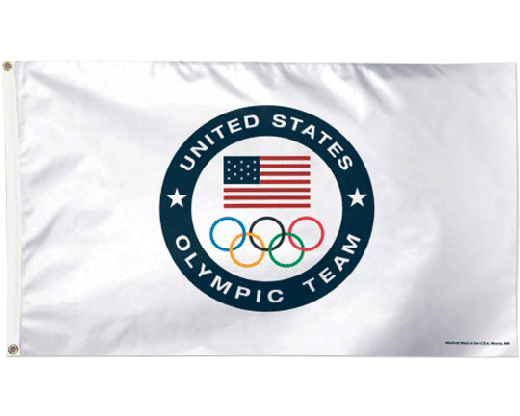 American Flag Sports Logo - Olympics Team USA Flag - Sports Flags