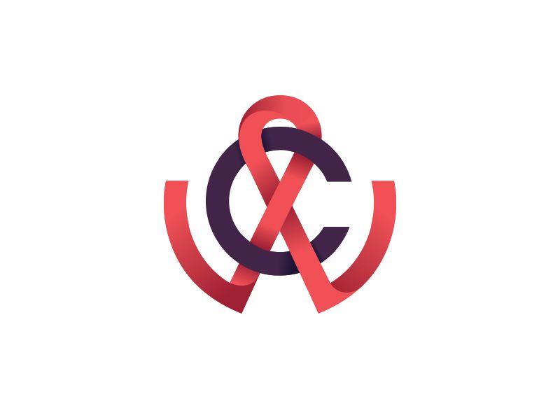 Calligraphy Symbol Red Logo - WC ;D by matthieumartigny | Dribbble | Dribbble