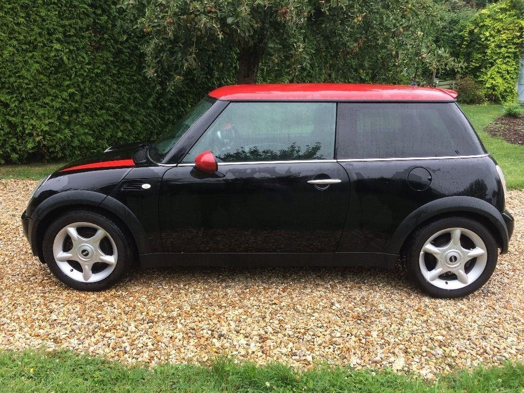 Black and Red Roof Logo - Mini Cooper in rare factory black with a red roof 2004 with full service