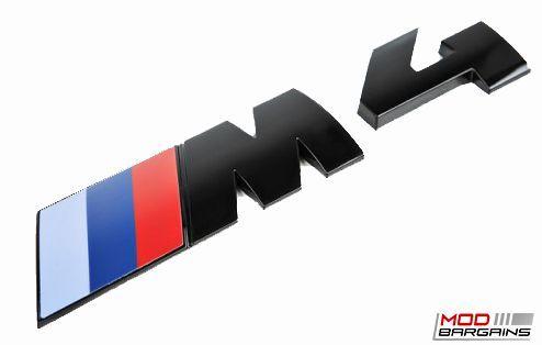 BMW M4 Logo - Gloss Black OEM Competition Package Trunk Emblem for BMW M4