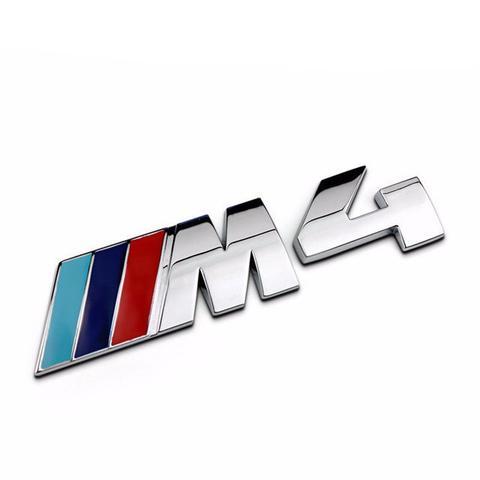 BMW M4 Logo - Small M4 Emblem for BMW 4 Series [Silver-Color, Metal, Sticker ...