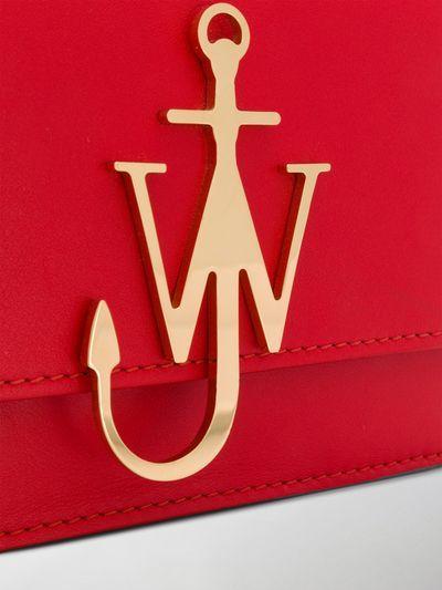 Calligraphy Symbol Red Logo - JW Anderson red Leather Scarlet Anchor Logo Bag| Stefaniamode.com
