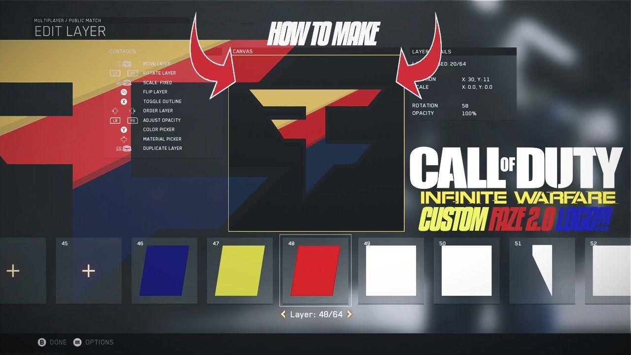 FaZe Clan 2.0 Logo - HOW TO MAKE: FAZE CLAN 2.0 LOGO EMBLEM ON INFINITE WARFARE!!! - YouTube