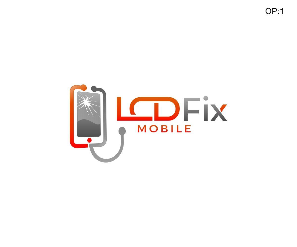 Phone Company Logo - Modern, Professional, Cell Phone Logo Design for LCDFix Mobile