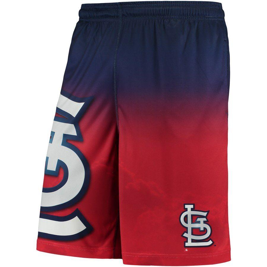 Red Navy Logo - St. Louis Cardinals Red Navy Gradient Big Logo Training Shorts