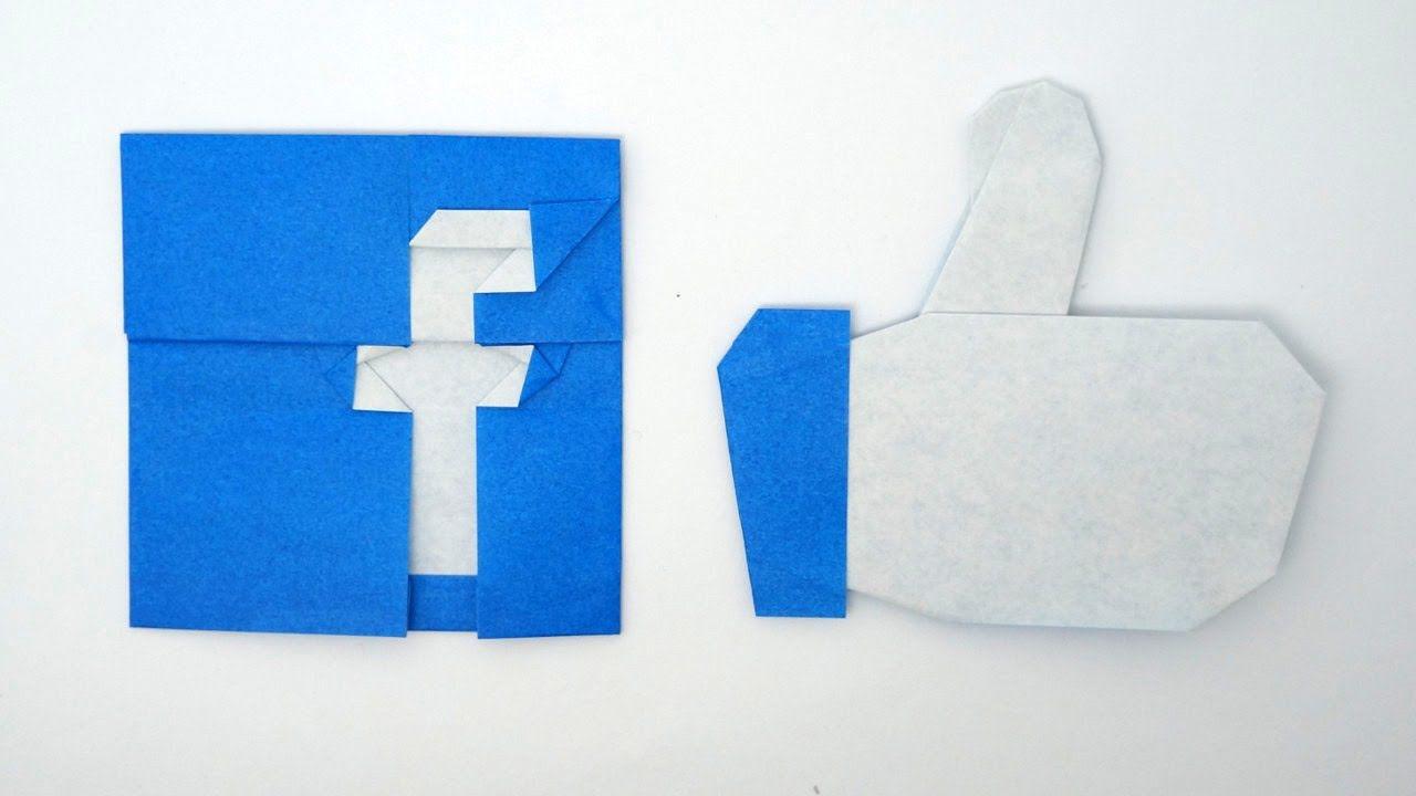 Like On Facebook Logo - Origami Facebook Logo and Like - YouTube