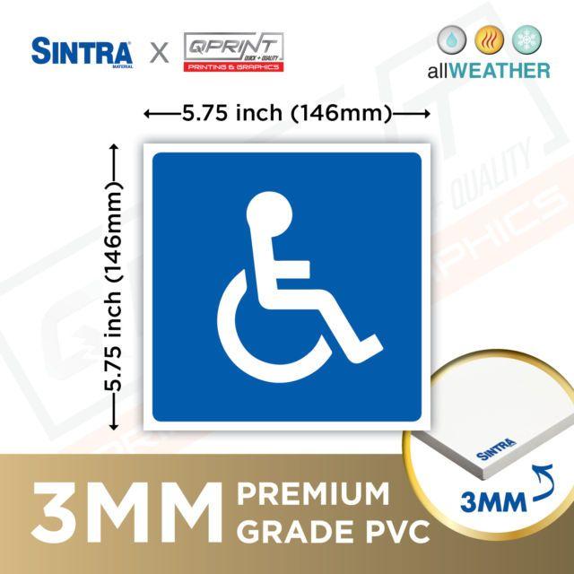 Weatherproof Logo - Handicap Logo Parking Sign Weatherproof 3mm PVC Foam Panel Board ...