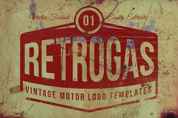 Vintage Garage Logo - RetroGas Vintage Logos