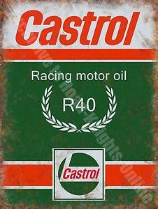 Vintage Garage Logo - Castrol R Racing Motor Oil, 135 Petrol Old Vintage Garage, Small ...