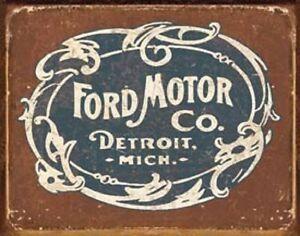 Vintage Garage Logo - Ford Motor Company Historic Logo Novelty TIN SIGN Vintage Garage