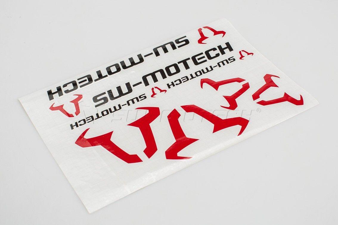 Weatherproof Logo - Sticker Set SW MOTECH Logo Set Red Black Weatherproof