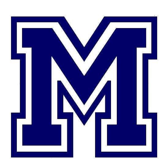 White and Blue M Logo - News School Unit 1