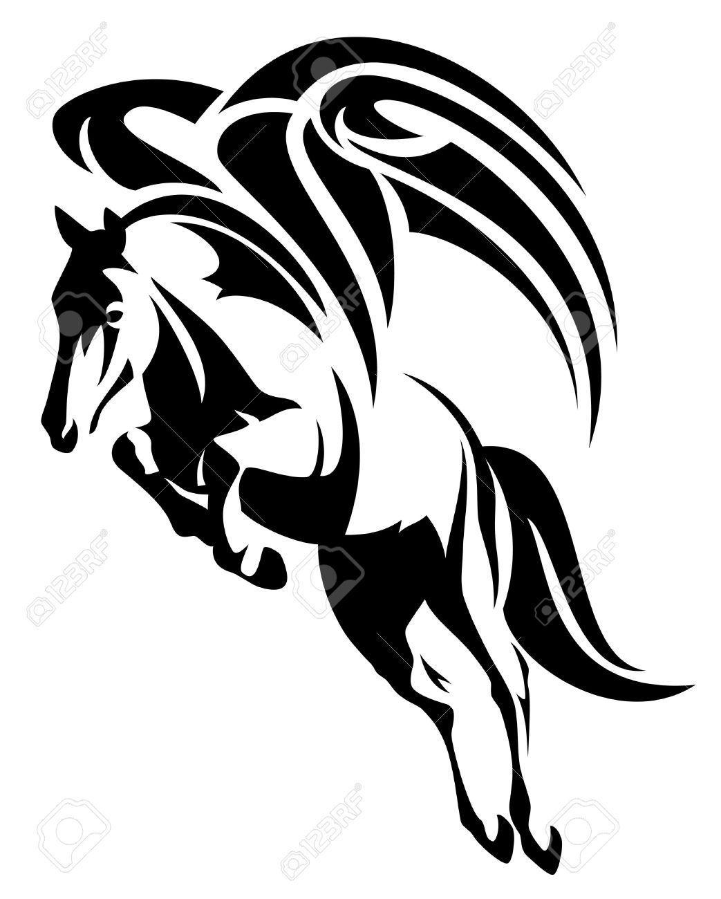 Black Winged Horse Logo - Tattoo. Tattoos, Art, Tattoo designs