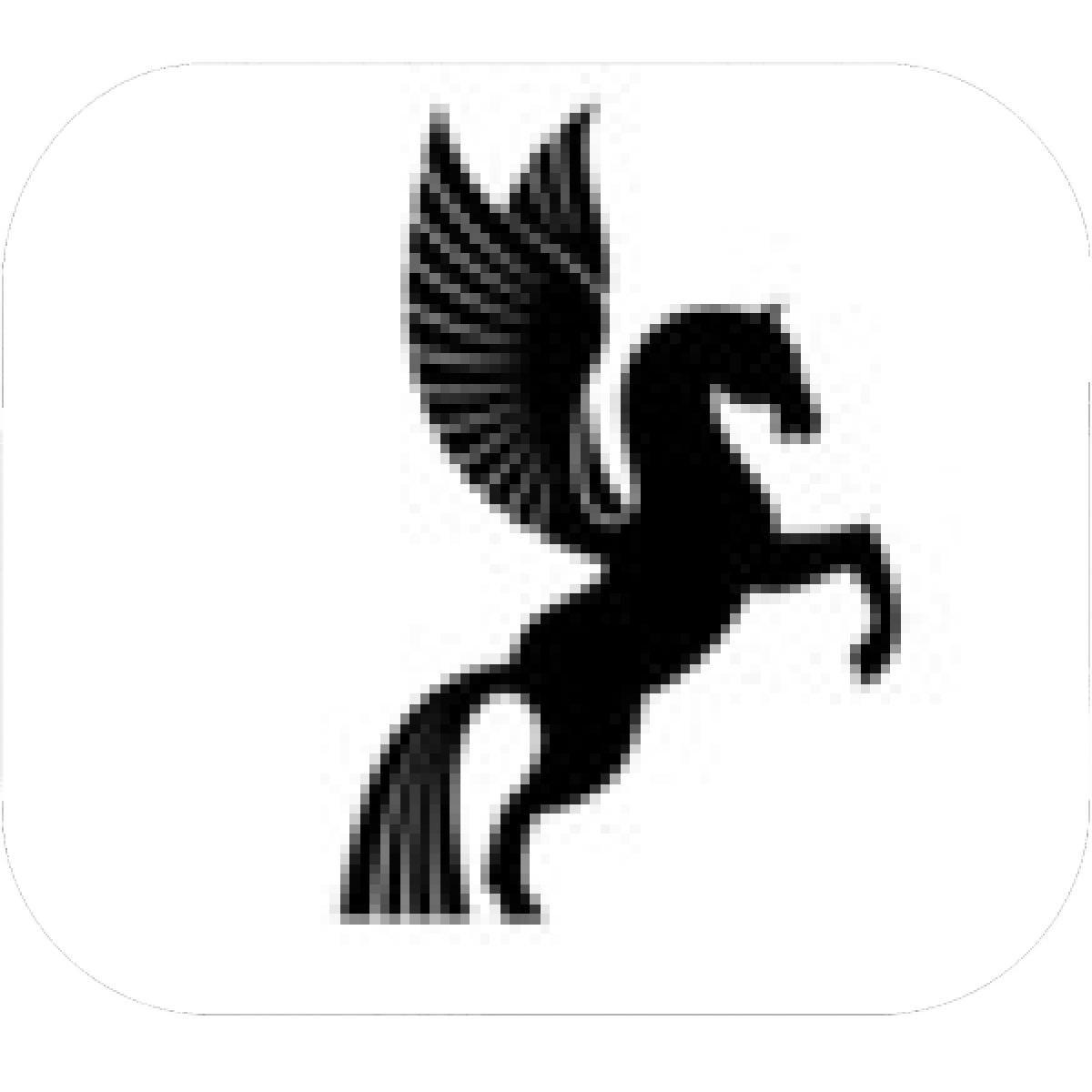 Black Winged Horse Logo - Designs – Mein Mousepad Design – Mousepad selbst designen