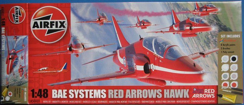 White Box with Red Arrows in Logo - Airfix 1 48 Red Arrows Hawk (A50031) In Box Review Airfix