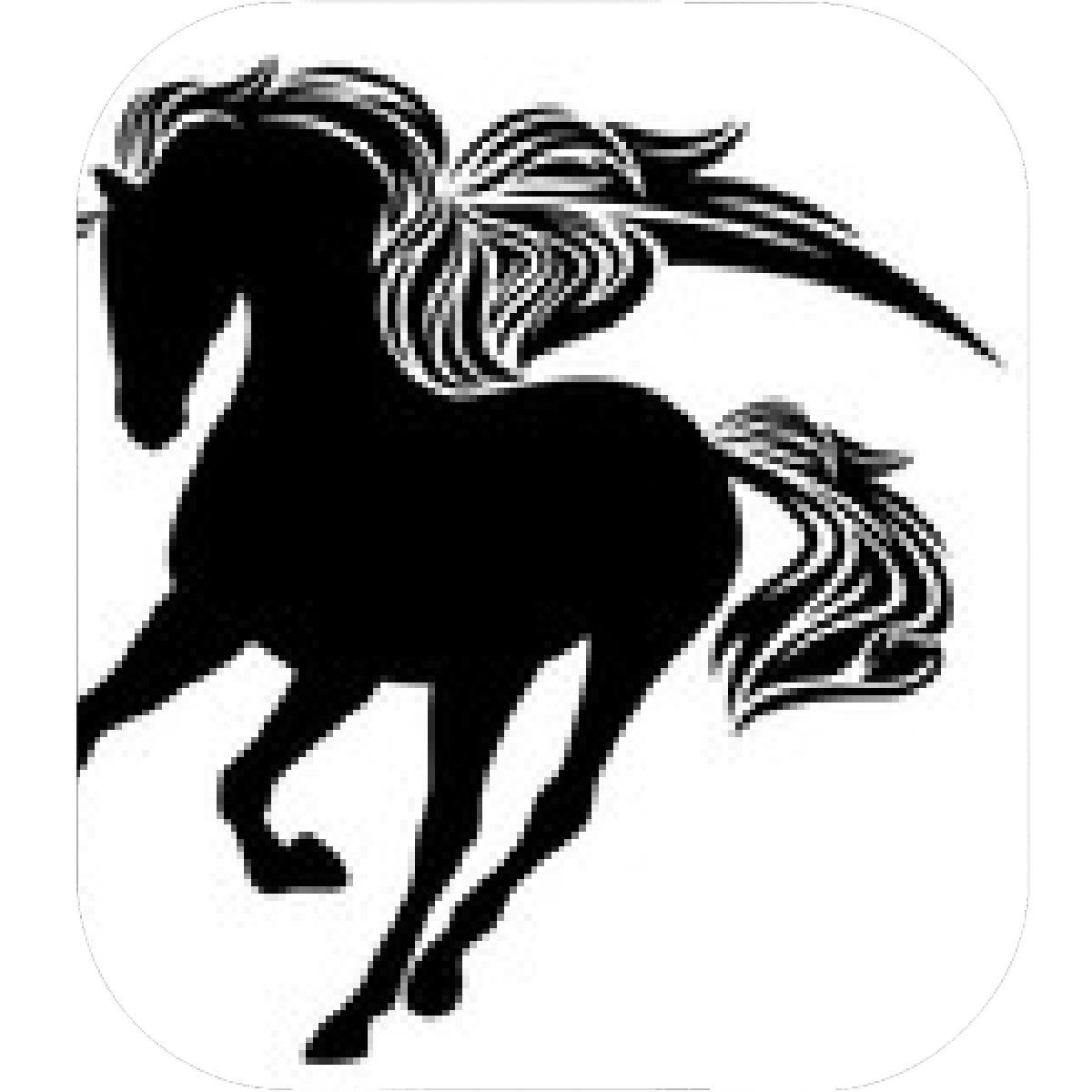 Black Winged Horse Logo - Designs – Mein Mousepad Design – Mousepad selbst designen
