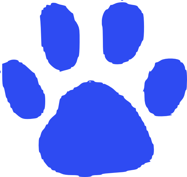 Blue Animal Logo - Blue Foot Print2 Clip Art at Clker.com - vector clip art online ...