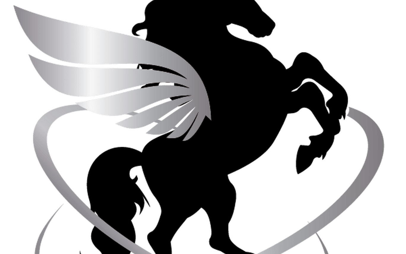 Black Winged Horse Logo - Online Logo Maker Free winged horse Logo Template. Hot Trending Now