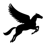 Black Winged Horse Logo - Black Winged Horse Logo Vector Online 2019