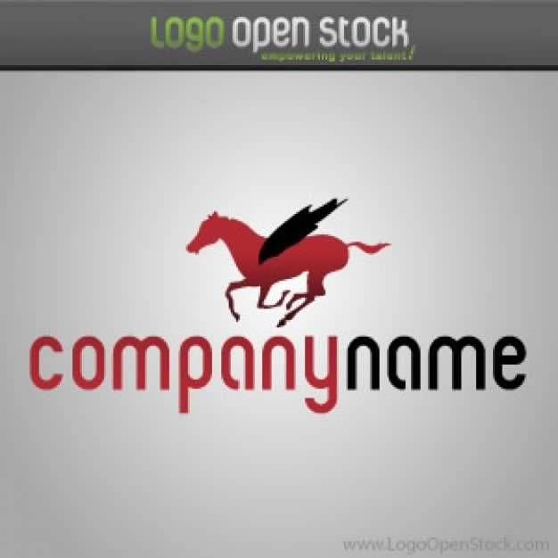 Black Winged Horse Logo - red Horse with black wings of Company logo. download Free Animal