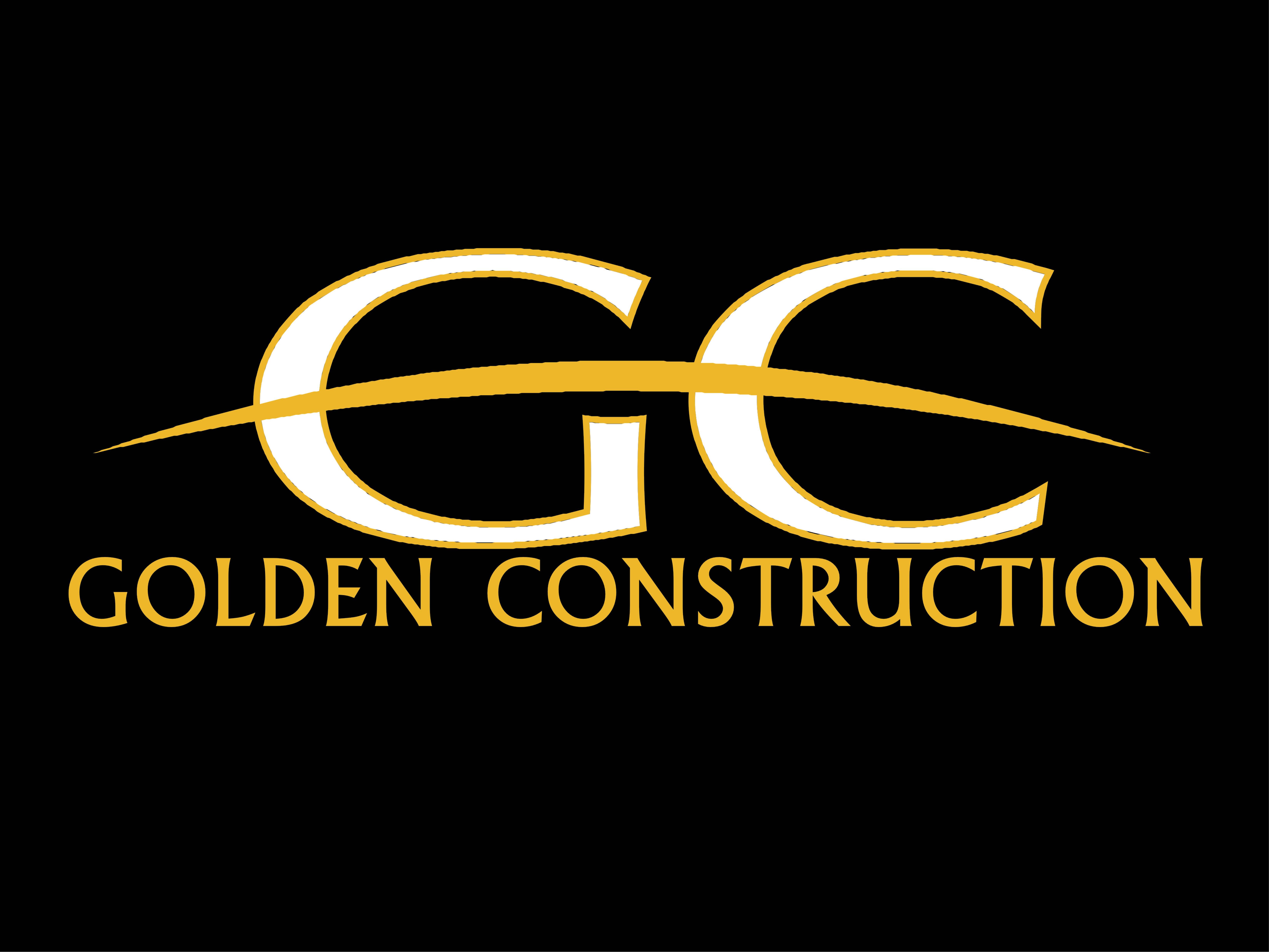 Blank Construction Logo - Golden Construction. Residential and Commercial Construction