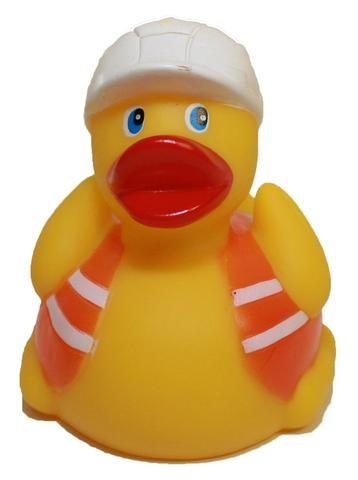 Blank Construction Logo - Rubber Duck Construction Worker, Waddlers Brand, Soft Nontoxic Safe