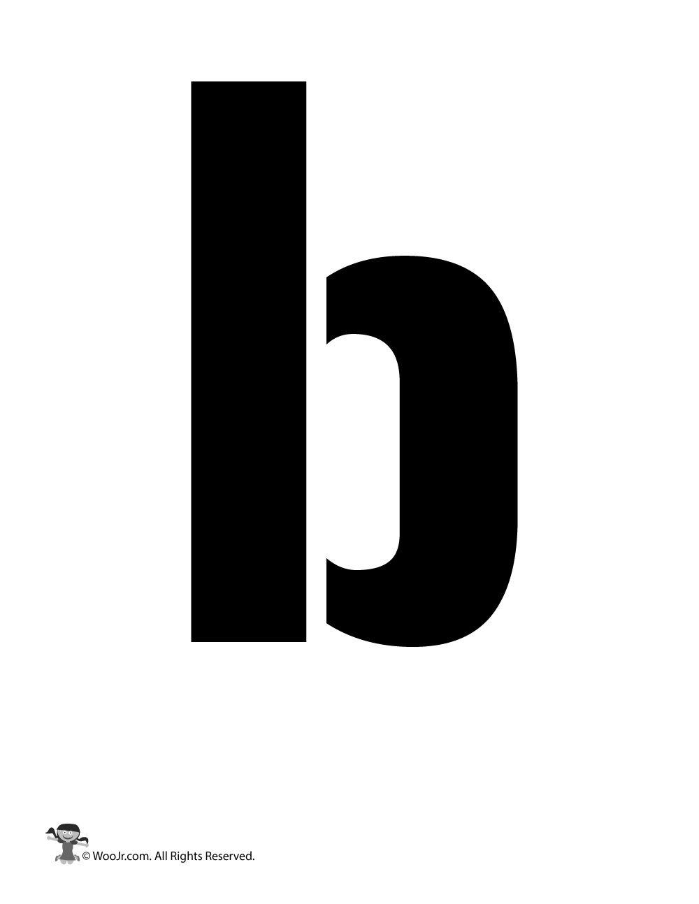 White Lowercase B Logo - Lowercase b Stencil | Woo! Jr. Kids Activities