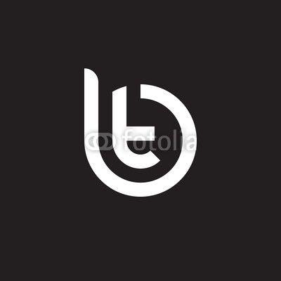 White Lowercase B Logo - Initial lowercase letter logo bt, tb, t inside b, monogram rounded ...