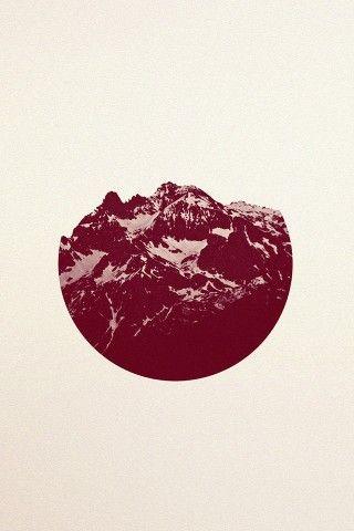 Red Mountain in Circle Logo - Red Mountain Circle Logo iPhone 5 Wallpaper HD - Free Download ...