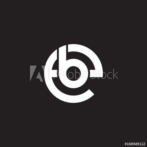 White Lowercase B Logo - Initial lowercase letter logo eb, be, b inside e, monogram rounded ...