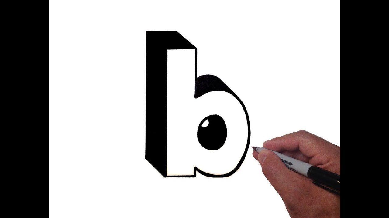 White Lowercase B Logo - How to Draw Letter b in Lowercase 3D - YouTube