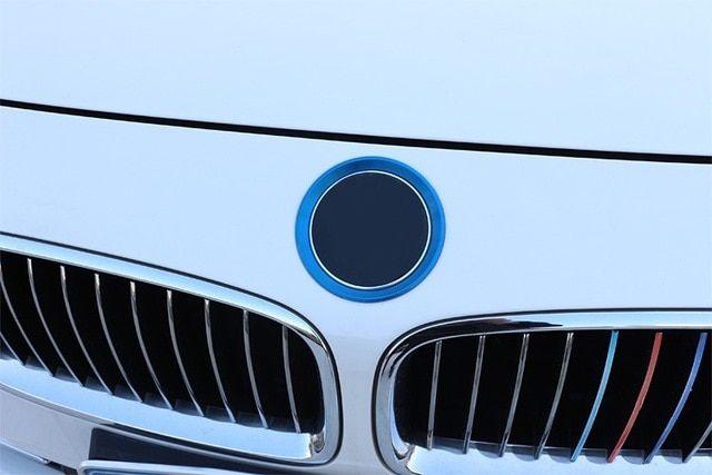 BMW M4 Logo - Angelguoguo 2pcs Stainless Steel Car front logo rear logo decorative