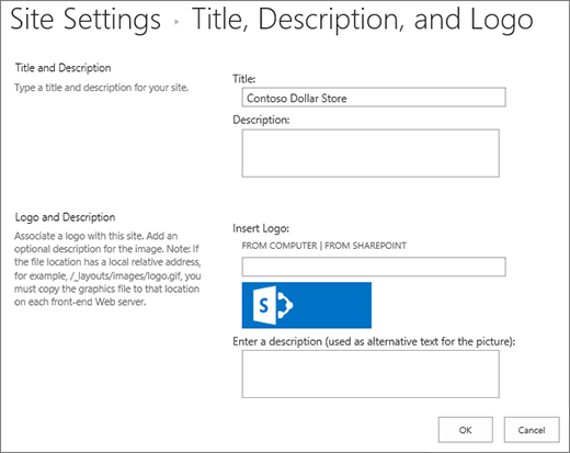 SharePoint Server Logo - Manage your SharePoint site settings