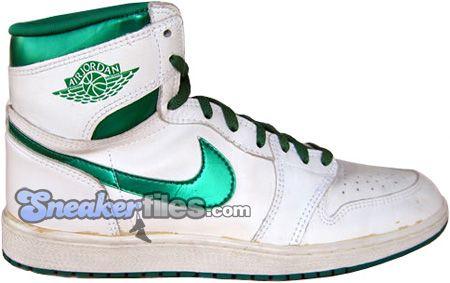 Air Jordan Original Logo - Air Jordan 1 (I) Original White / Metallic Green