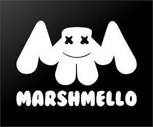 Marshmello Logo - Details about Marshmello EDM House Music DJ Logo Vinyl Decal Laptop Speaker  Car Window Sticker
