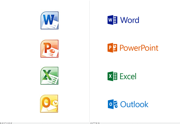 Nice Microsoft Logo - Nice Comparison Of Office 2010 And Office 15 Logos Icons, It's All